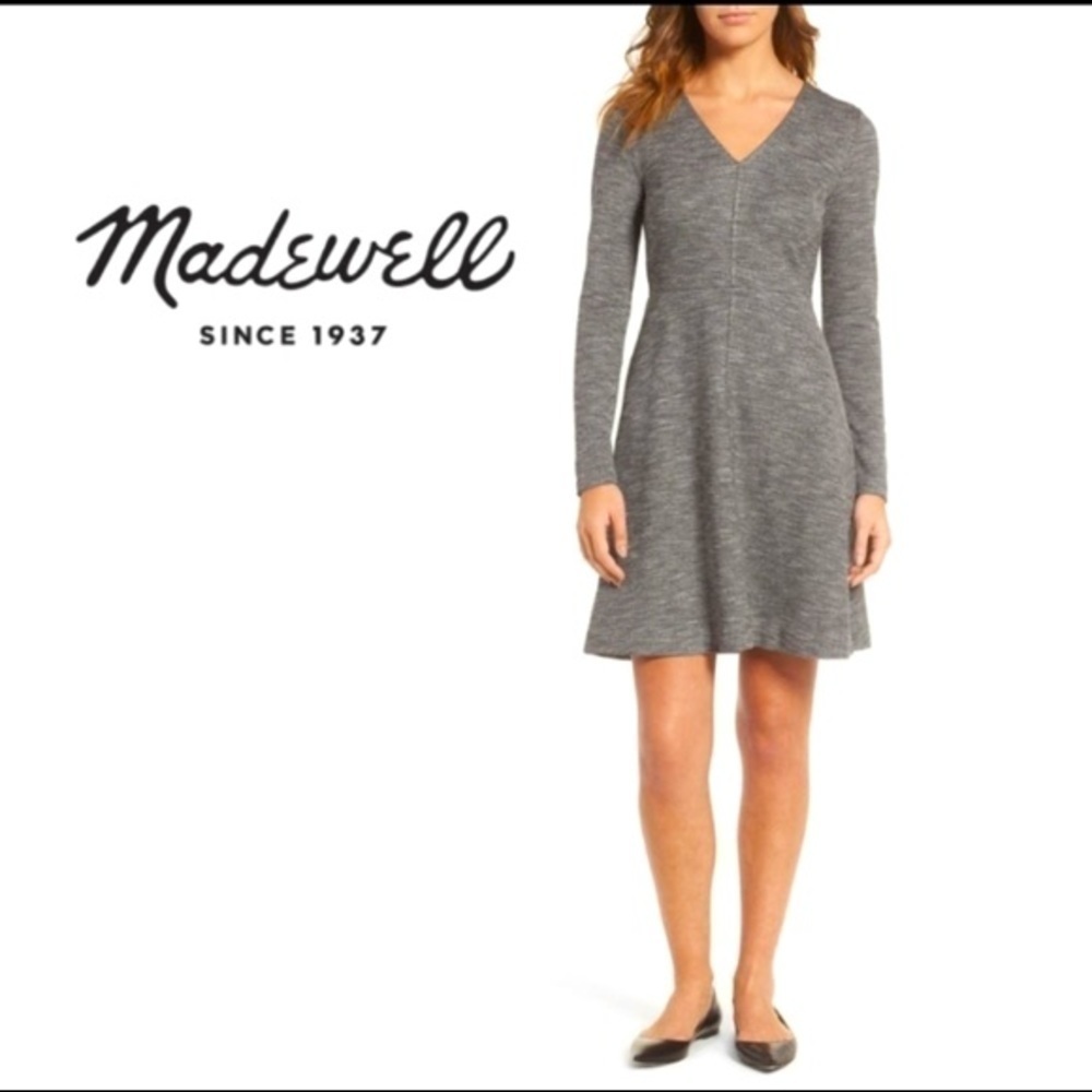 MADEWELL Bridgewalk Knit Long Sleeve Dress 4 - Picture 7 of 7